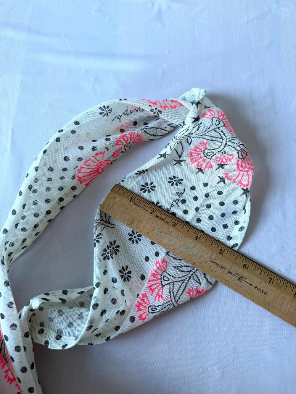 Free People Gauze Sling Tote Bag Polka Dot Floral Printed White Pink oversized